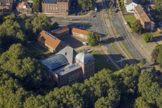 Aerial view, adventure museum Schloss Horst and outer castle Schloss Horst in the district Horst in