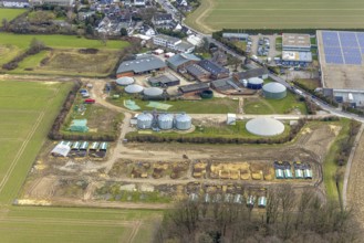Aerial photograph, Im Brahm Recycling waste disposal company, Kettwig, Essen, Ruhr area, North