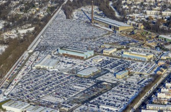 Aerial photo, CAT Automobillogistik Essen, Essen-Altenessen, Essen, Ruhr area, North