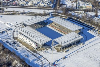 Aerial view, stadium Essen Hafenstraße, Essen-Bochold, Essen, Ruhr area, North Rhine-Westphalia,