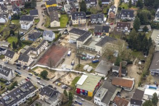 Aerial photo, school on the Ruhr, Kettwig, Essen, Ruhr area, North Rhine-Westphalia, Germany,