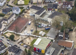 Aerial photo, school on the Ruhr, Kettwig, Essen, Ruhr area, North Rhine-Westphalia, Germany,