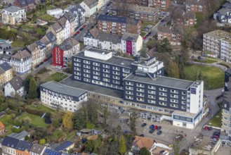 Aerial view, Kliniken Essen Mitte - Evangelisches Krankenhaus Essen, Werden, Essen, Ruhr area,