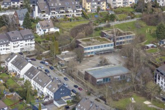 Aerial photo, Heckerschule, Werden, Essen, Ruhr area, North Rhine-Westphalia, Germany, education,