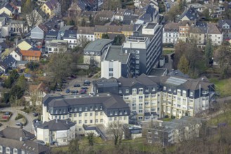 Aerial view, Kliniken Essen Mitte - Evangelisches Krankenhaus Essen-Werden, St. Josef Krankenhaus