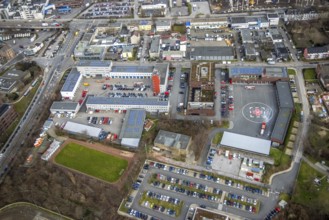 Aerial photo, fire brigade Essen, eastern district, Essen, Ruhr area, North Rhine-Westphalia,
