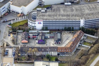 Aerial view, red light district Stahlstraße, Westviertel, Essen, Ruhr area, North Rhine-Westphalia,