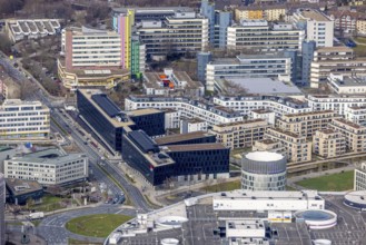 Aerial view, Funke Mediengruppe headquarters, Jakob-Funke-Platz 1, Green Centre Essen, Westviertel,