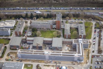 Aerial view, Technology Park Essen TPE on the A40 motorway, TÜV Informationstechnik GmbH group of