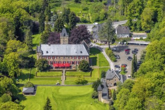 Aerial view, Haus Oefte, Essener Golfclub, Kettwig, Essen, Ruhr area, North Rhine-Westphalia,