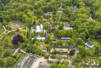 Aerial view, Grugapark, Botanical Garden of the University of Duisburg / Essen, Horticultural