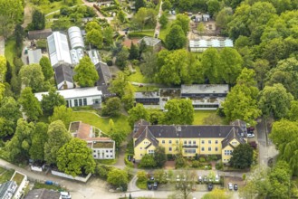 Aerial view, Grugapark, Botanical Garden of the University of Duisburg / Essen, Horticultural