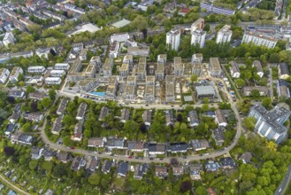 Aerial view, new construction, construction area Parc Dunant, residential quarter,