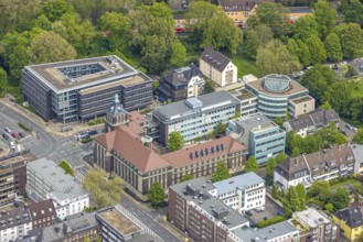 Aerial view, Emschergenossenschaft administration, Südviertel, Essen, Ruhr area, North