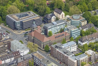 Aerial view, Emschergenossenschaft administration, Südviertel, Essen, Ruhr area, North