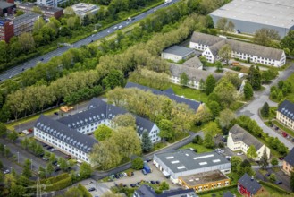 Aerial photo, Turkish Consulate General Essen, Essen-Kray, Essen, Ruhr area, North