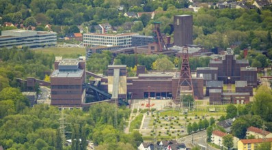 Aerial view, UNESCO World Heritage Zollverein, Essen-Stoppenberg, Essen, Ruhr area, North