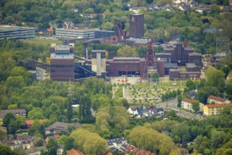 Aerial view, UNESCO World Heritage Zollverein, Essen-Stoppenberg, Essen, Ruhr area, North