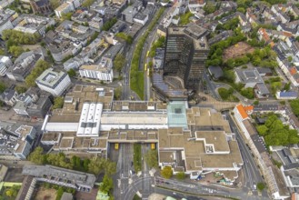 Aerial view, city hall and city hall gallery Essen, city centre, Essen, Ruhr area, North