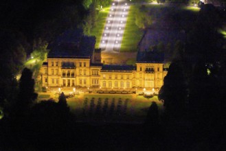Aerial view, Villa Hügel, Bredeney, Essen, Ruhr area, North Rhine-Westphalia, Germany, outdoor