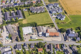 Aerial photo, Raiffeisen Sauerland Hellweg Lippe eG, PROVITA Wohn- und Pflegezentrum Ense, Bremen,