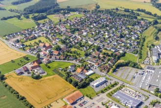 Aerial view, aerial view Parsit, Bremen, Ense, Sauerland, North Rhine-Westphalia, Germany, DE,