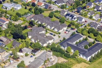 Aerial view, PROVITA residential and care centre Ense, Bremen, Ense, Sauerland, North