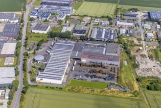 Aerial view, industrial park Höingen, Franz Brinkmann GmbH Metalloberflächenveredler, Höingen,