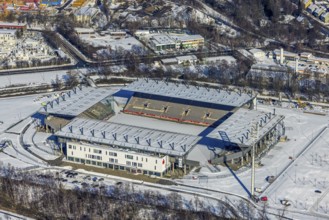 Aerial view, stadium Essen Hafenstraße, Essen-Bochold, Essen, Ruhr area, North Rhine-Westphalia,