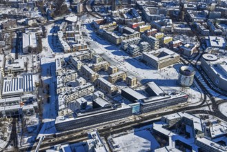 Aerial view, Funke Mediengruppe headquarters, Jakob-Funke-Platz 1, Berliner Platz, university