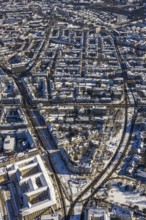 Aerial view, residential area Zweigertstraße, Martinstraße, Rüttenscheider Stern,
