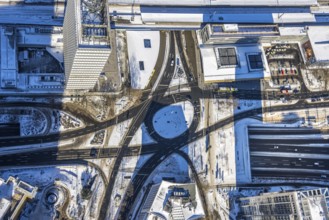 Aerial view, innogy high-rise, Südviertel, Essen, Ruhr area, North Rhine-Westphalia, Germany,