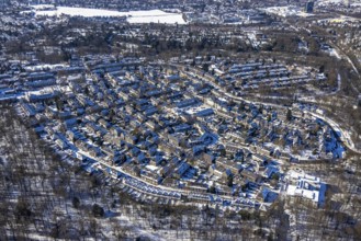 Aerial view, garden city Margarethenhöhe, Essen, Ruhr area, North Rhine-Westphalia, Germany, DE,