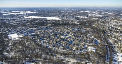 Aerial view, garden city Margarethenhöhe, Essen, Ruhr area, North Rhine-Westphalia, Germany, DE,