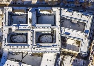 Aerial view, correctional facility Essen, Essen-Rüttenscheid, Essen, Ruhr area, North