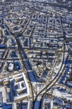 Aerial view, residential area Zweigertstraße, Martinstraße, Rüttenscheider Stern,