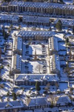 Aerial view, Garden City Margarethenhöhe, Robert-Schmohl-Platz, Essen, Ruhr area, North