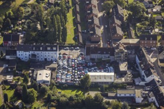 Aerial view, car centre Buer in the district Schalke-Nord in Gelsenkirchen, Ruhr area, North
