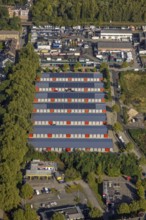 Aerial view, X-Trans GmbH garage park in the Rotthausen district of Gelsenkirchen, Ruhr area, North
