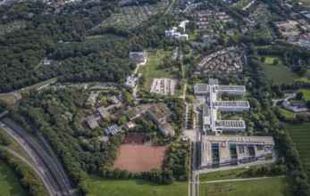 Aerial view, Westfälische Hochschule and Hans-Schwier-Berufskolleg in the district of Buer in