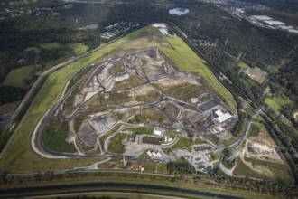 Aerial view, central landfill Emscherbruch in the district Resser Mark in Gelsenkirchen, Ruhr area,