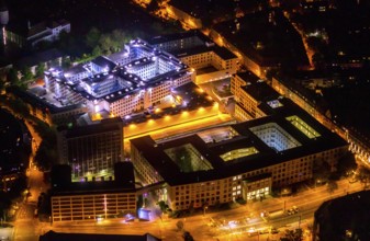 Aerial photograph, Essen District Court and Local Court, Essen Prison, Essen-Rüttenscheid, Essen,
