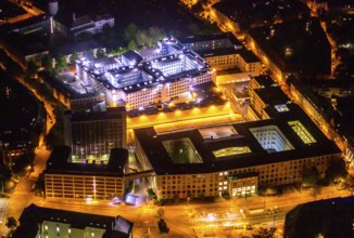 Aerial photograph, Essen District Court and Local Court, Essen Prison, Essen-Rüttenscheid, Essen,