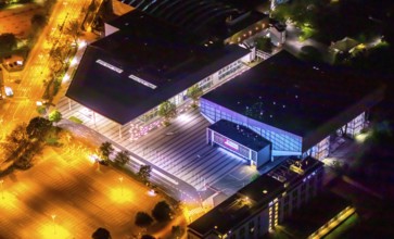 Aerial view, Grugahalle, Essen-Rüttenscheid, Essen, Ruhr area, North Rhine-Westphalia, Germany,