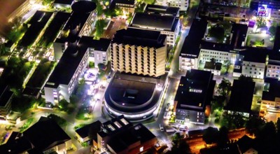 Aerial photography, University Hospital Essen, ENT Clinic, Essen-Rüttenscheid, Essen, Ruhr area,