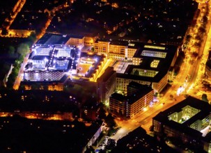 Aerial photograph, Essen District Court and Local Court, Essen Prison, Essen-Rüttenscheid, Essen,