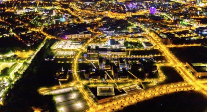 Aerial view, thyssenkrupp Quarter, Altendorf, Essen, Ruhr area, North Rhine-Westphalia, Germany,