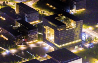 Aerial view, thyssenkrupp Quarter, Altendorf, Essen, Ruhr area, North Rhine-Westphalia, Germany,