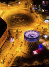 Aerial view, Funke Kiosk Tower at Berliner Platz, Westviertel, Essen, Ruhr area, North
