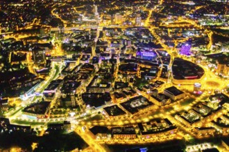 Aerial view, Limbecker Platz, shopping centre, Berliner Platz, Westviertel, Essen, Ruhr area, North